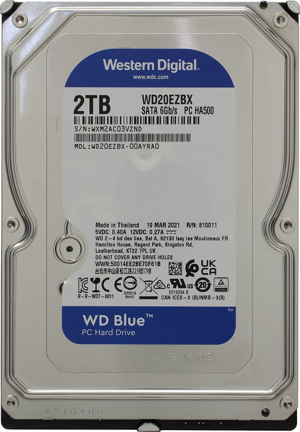 Купить Hdd 35 Western Digital 2tb 7200rpm 256mb Wd20ezbx Blue Т 000070967 в сети магазинов 6368